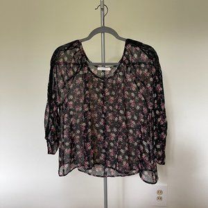 NWOT Lush Lace Detail Boho Blouse